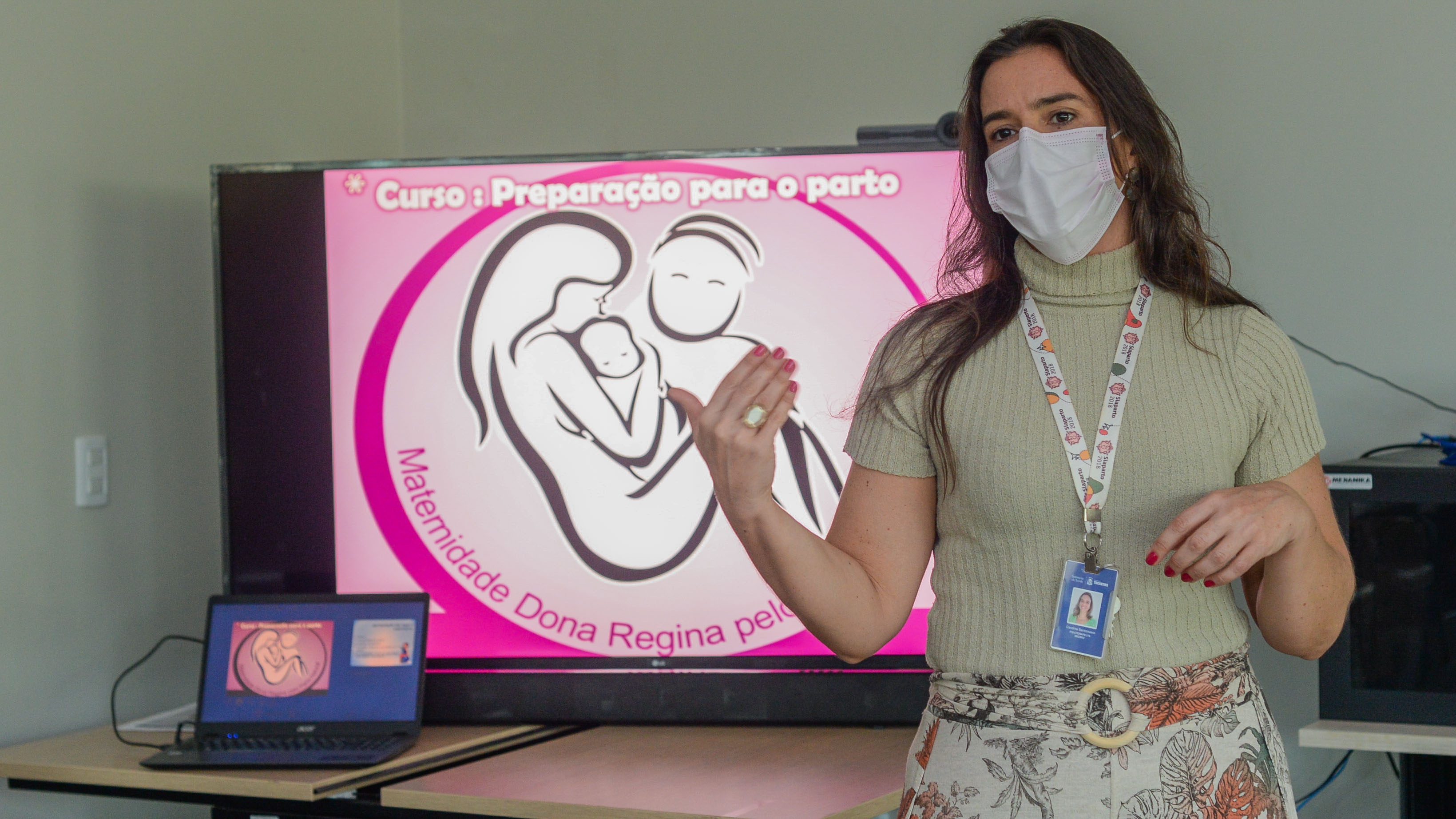 Curso é ministrado pela fisioterapia do Dona Regina Carolina Barrionuevo
