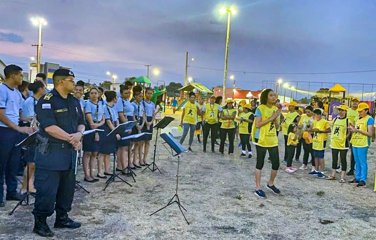 Ação contou com apoio da Orquestra Jovem da Guarda Metropolitana de Palmas